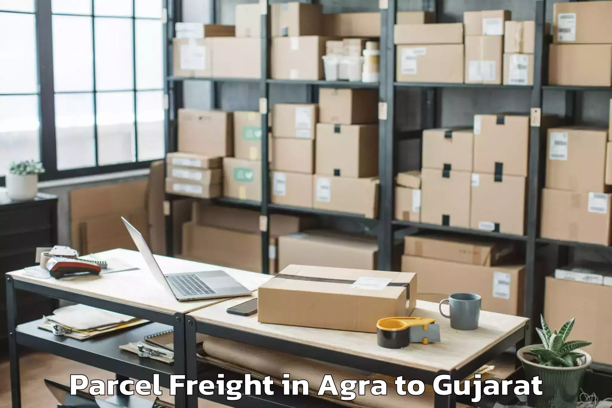 Book Agra to Dhuwaran Parcel Freight